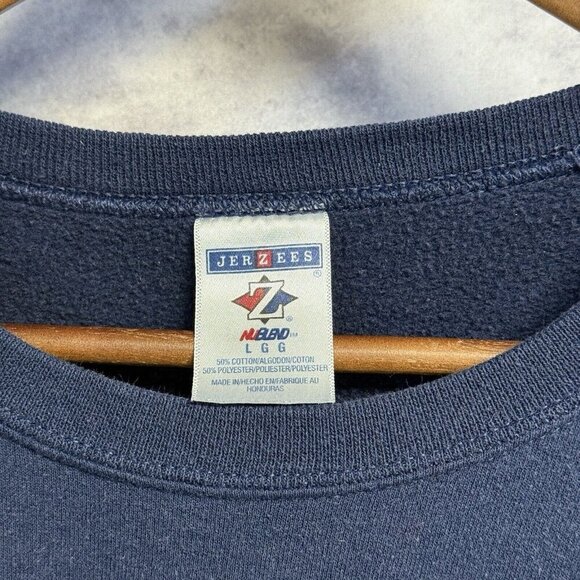 Vintage Fire Dept Sweatshirt Mens Large Blue Crew Neck Plumas Eureka California - Picture 3 of 13